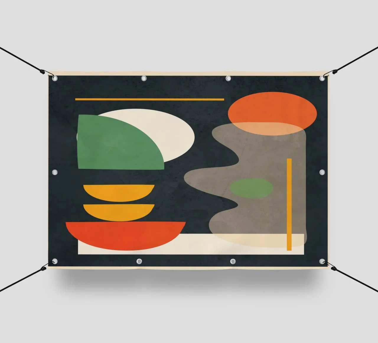 Abstract Shape Setting 02 telo in pvc da Flow Line