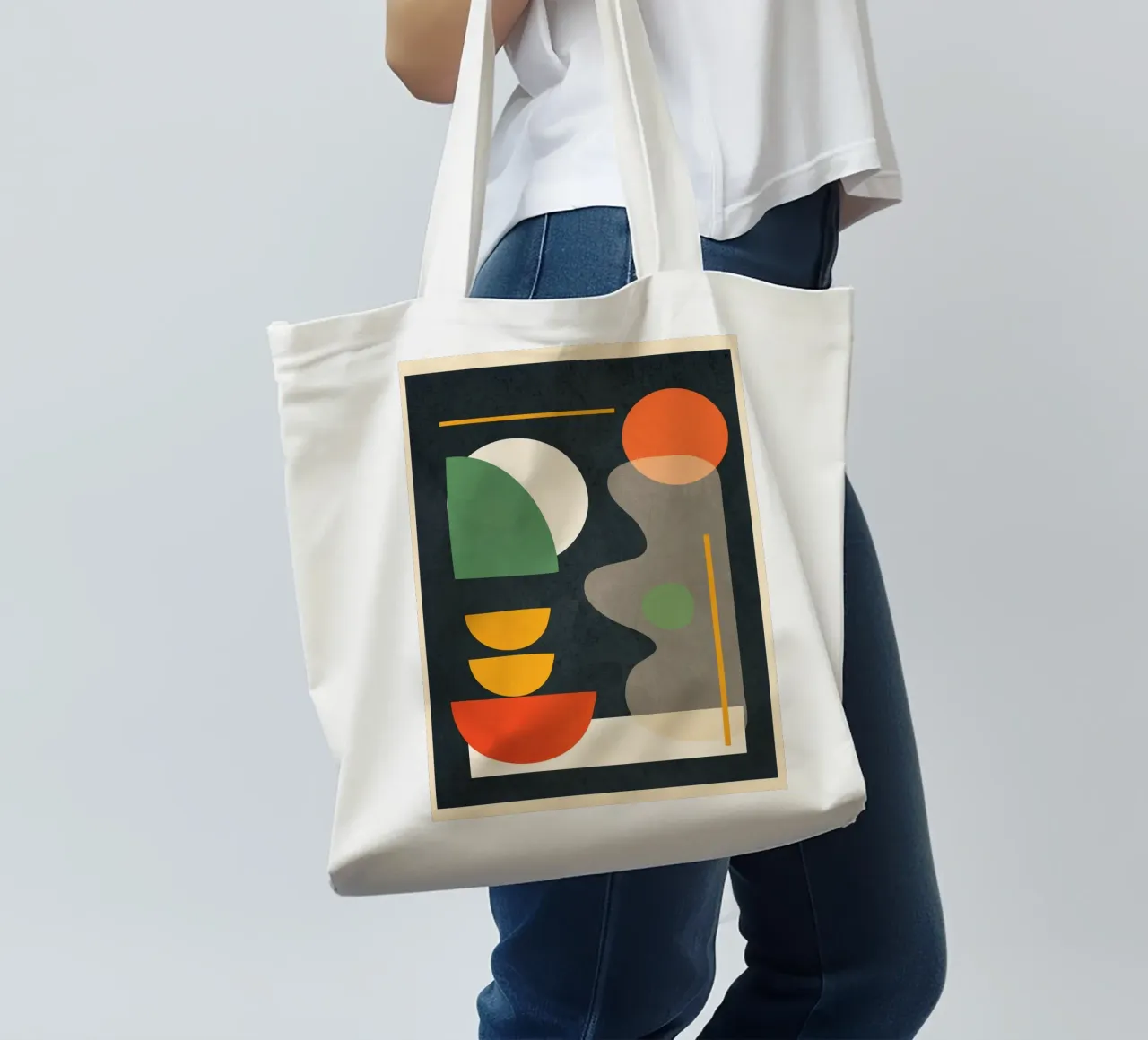 Abstract Shape Setting 02 borsa in juta da Flow Line