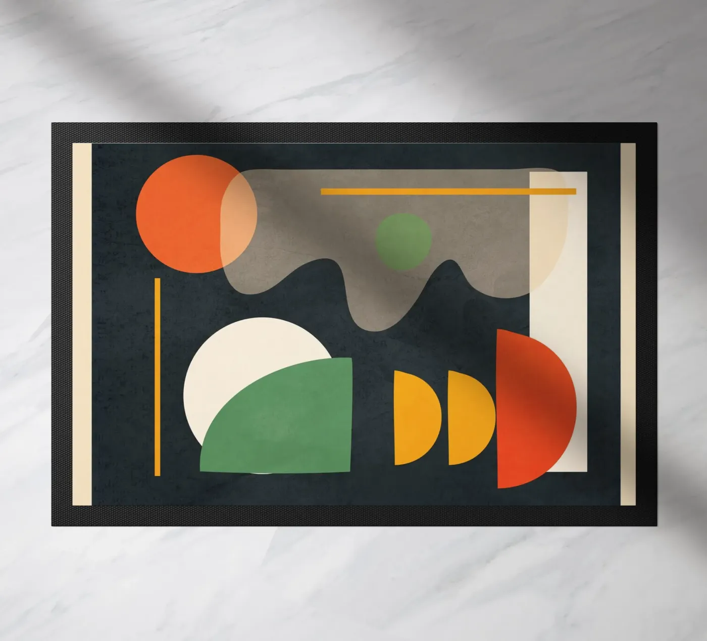 Abstract Shape Setting 02 deurmat van Flow Line