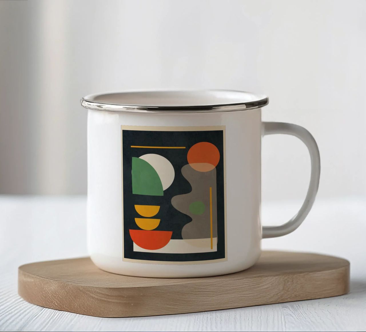 Abstract Shape Setting 02 tazza in smalto da Flow Line
