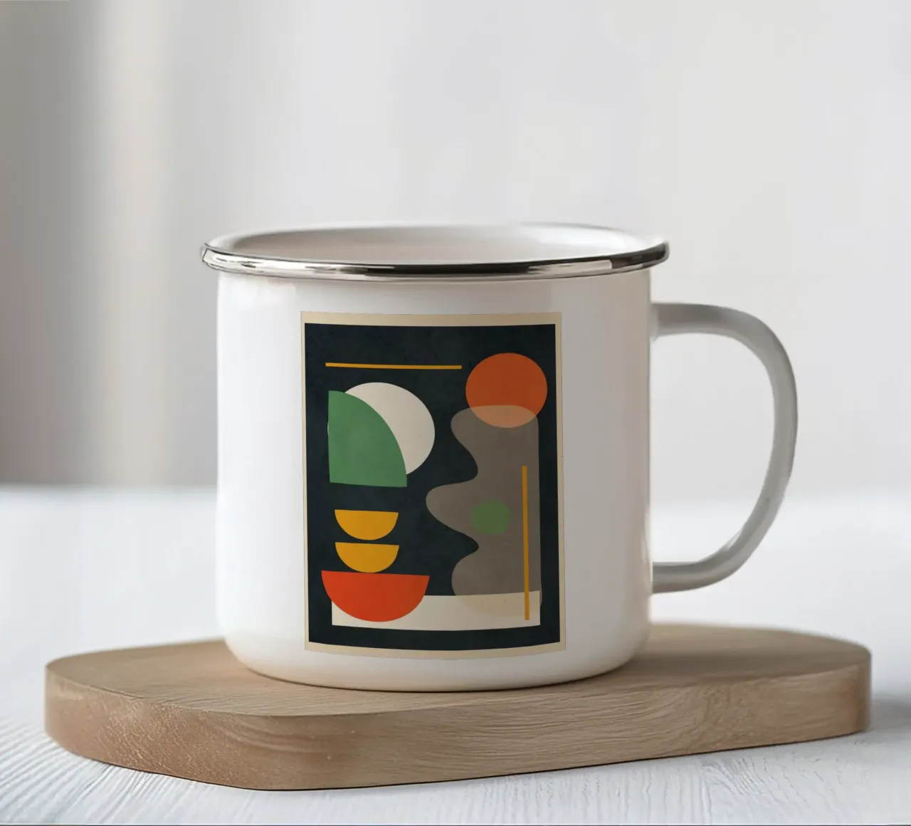 Abstract Shape Setting 02 emaille mok van Flow Line