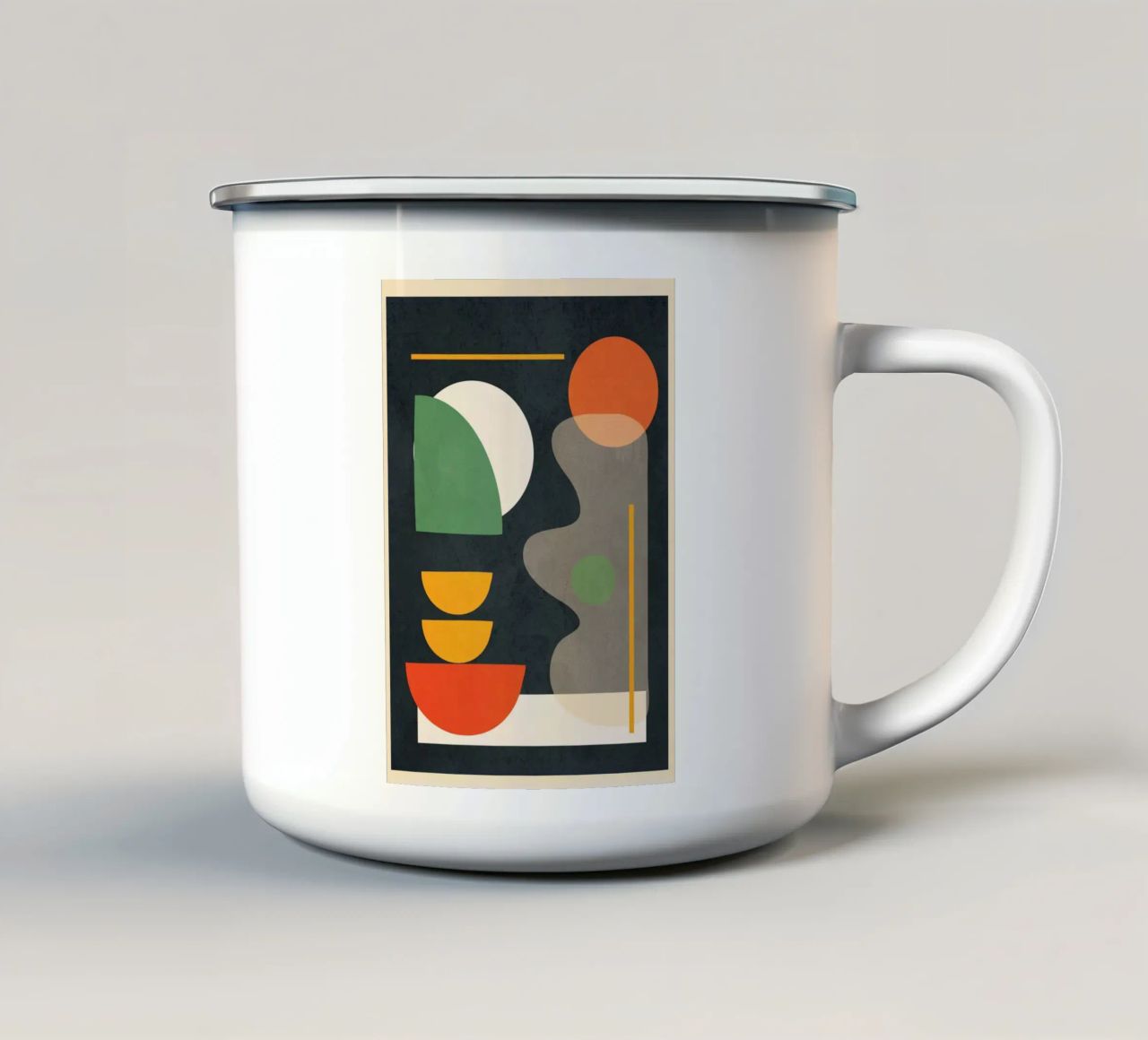 Abstract Shape Setting 02 tazza in smalto da Flow Line