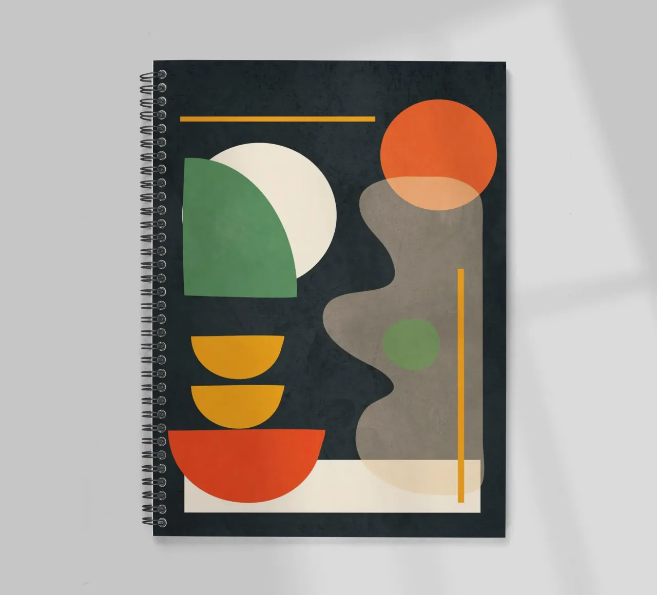 Abstract Shape Setting 02 spiral notebook by Flow Line