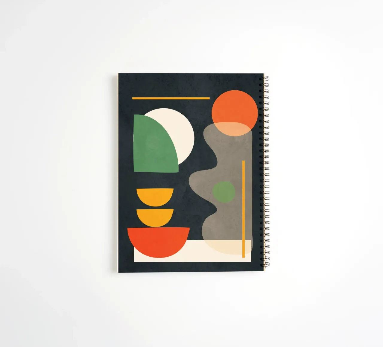 Abstract Shape Setting 02 spiral notebook by Flow Line