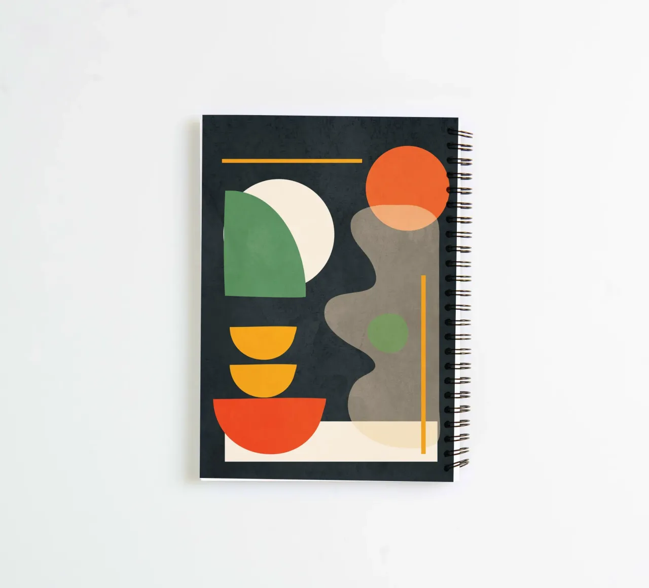 Abstract Shape Setting 02 spiral notebook by Flow Line