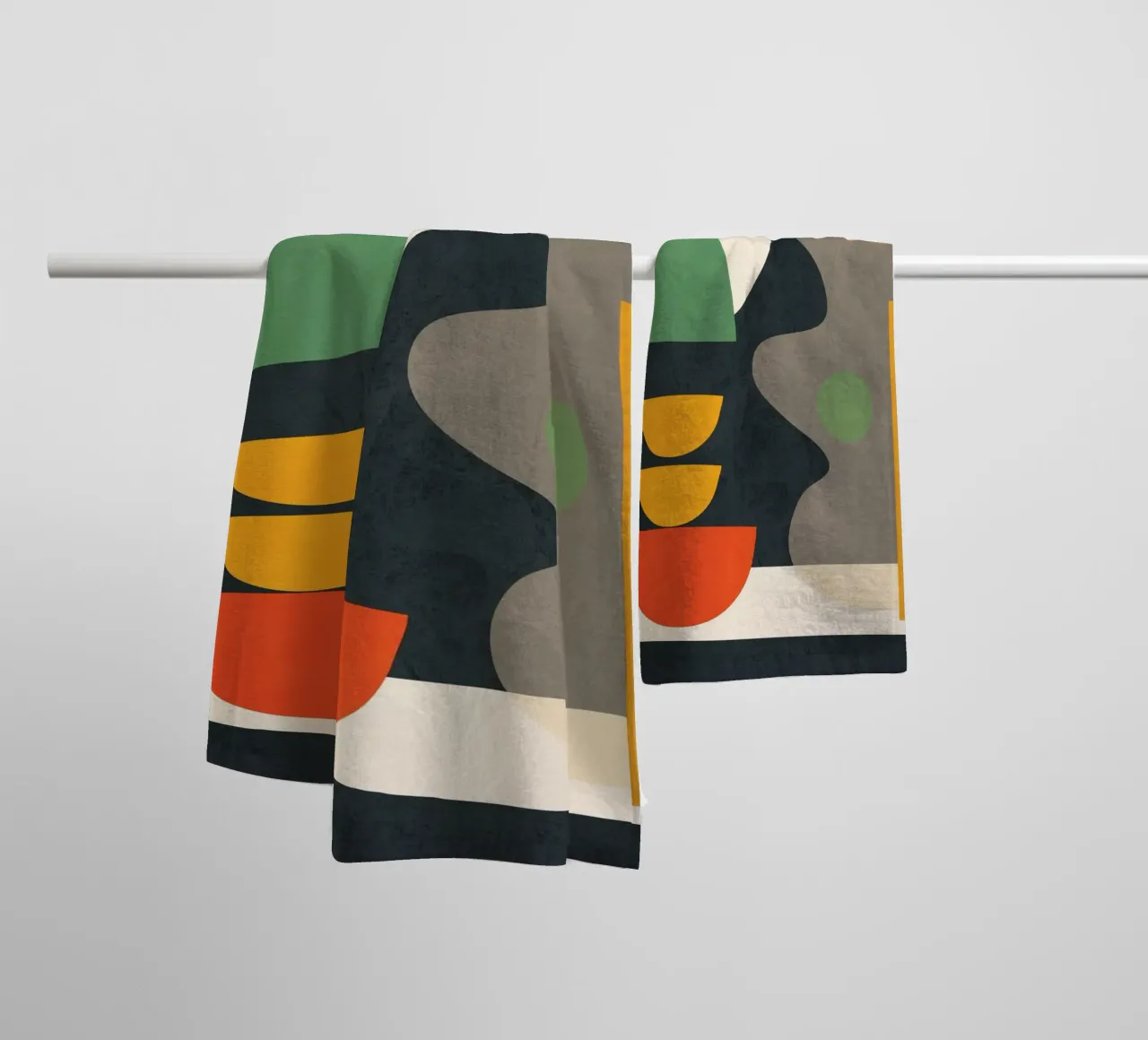 Abstract Shape Setting 02 towel by Flow Line