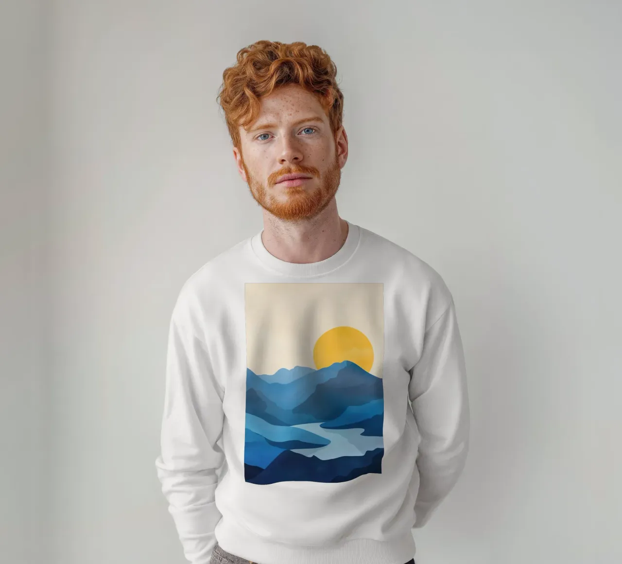 Minimalistic Landscape 1 sweatshirt by Flow Line