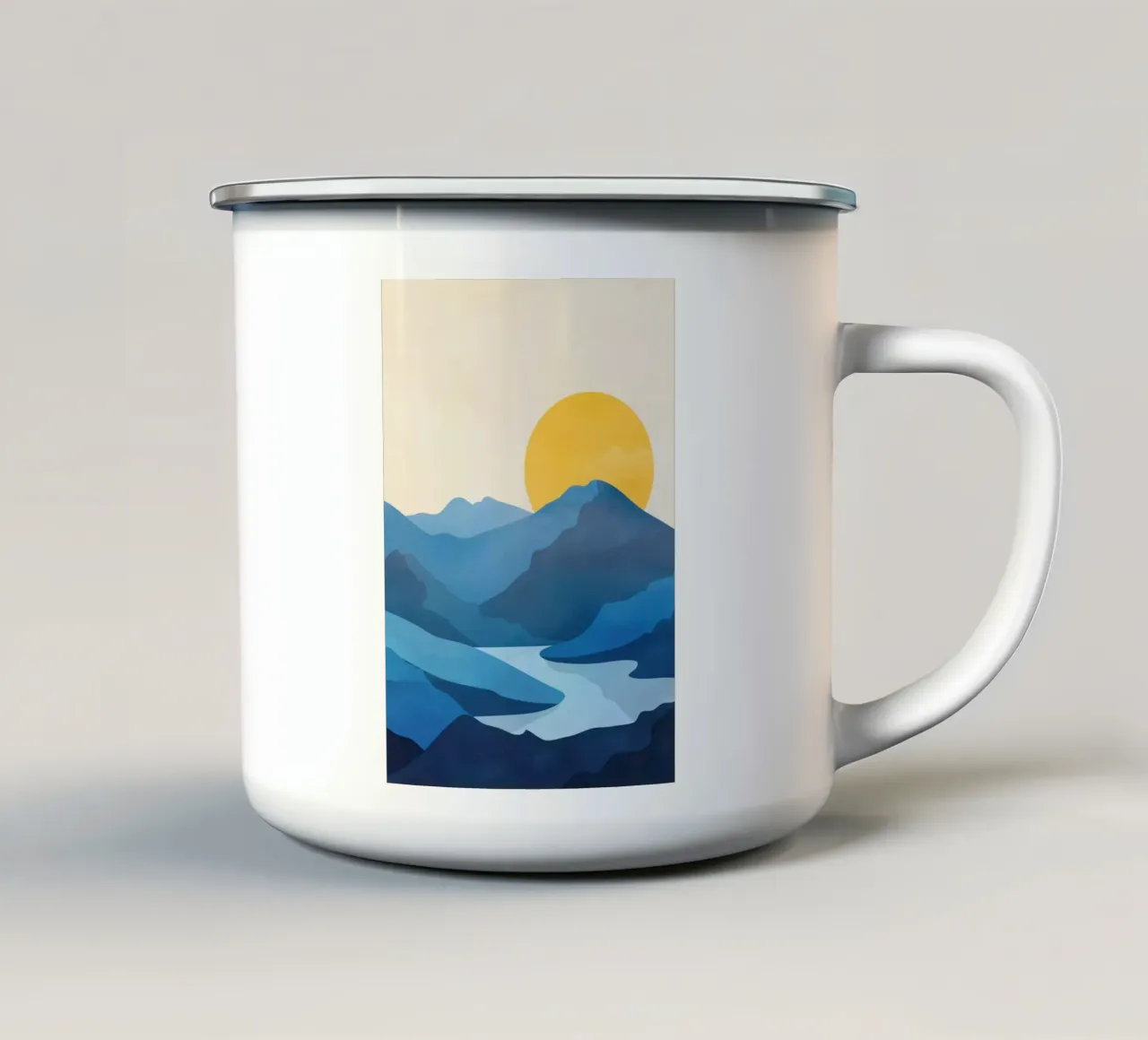 Minimalistic Landscape 1 tazza in smalto da Flow Line