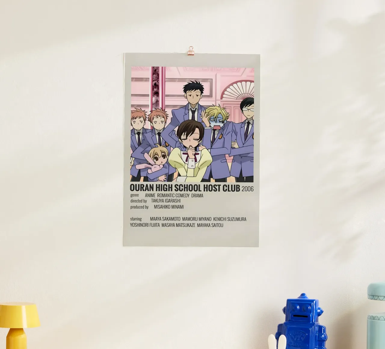OURAN HIGH SCHOOL HOST CLUB 2006 poster con telaio in legno da Totoya