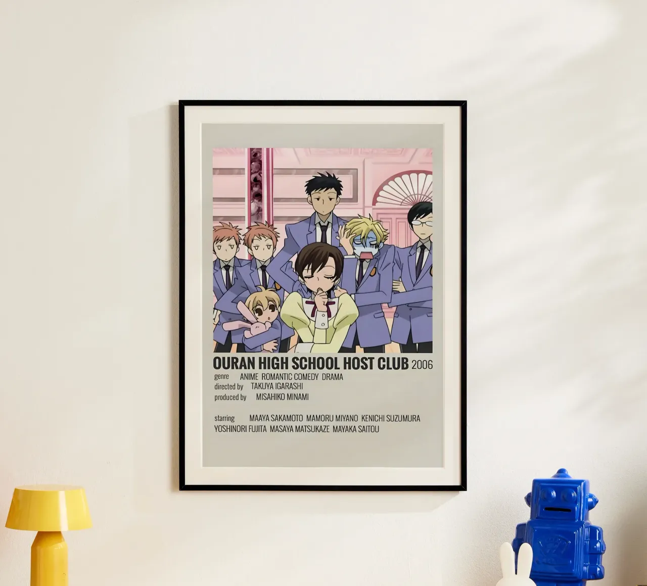 OURAN HIGH SCHOOL HOST CLUB 2006 poster con telaio in legno da Totoya