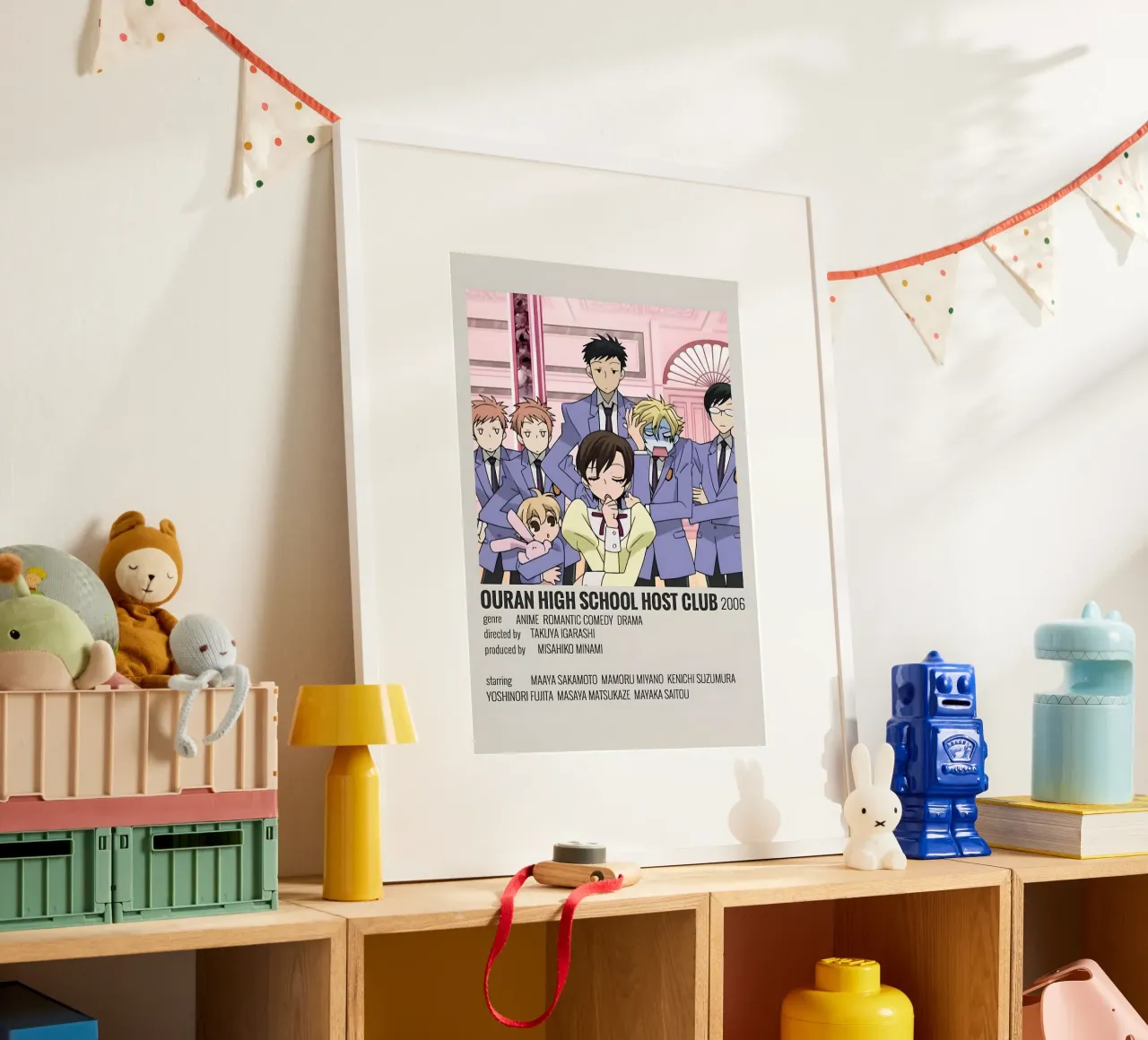 OURAN HIGH SCHOOL HOST CLUB 2006 poster con telaio in legno da Totoya