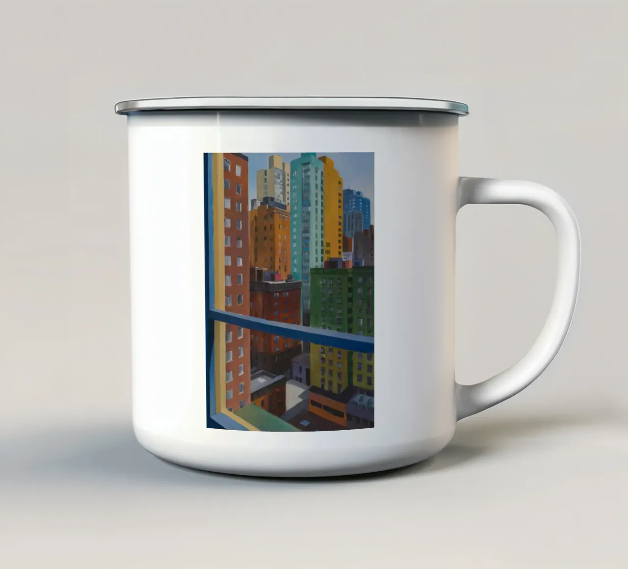 Sinfonia di colori urbani tazza in smalto da Mystic Grain