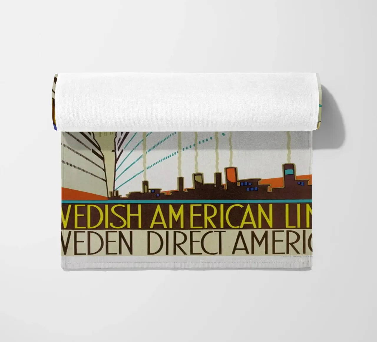 Monogrammed HR-Swedish American Line (Printed by Ronald Massey, London) telo mare da ARTOTHEK