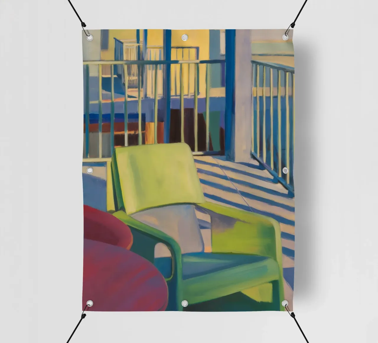Reverie di luce a righe telo in pvc da Mystic Grain