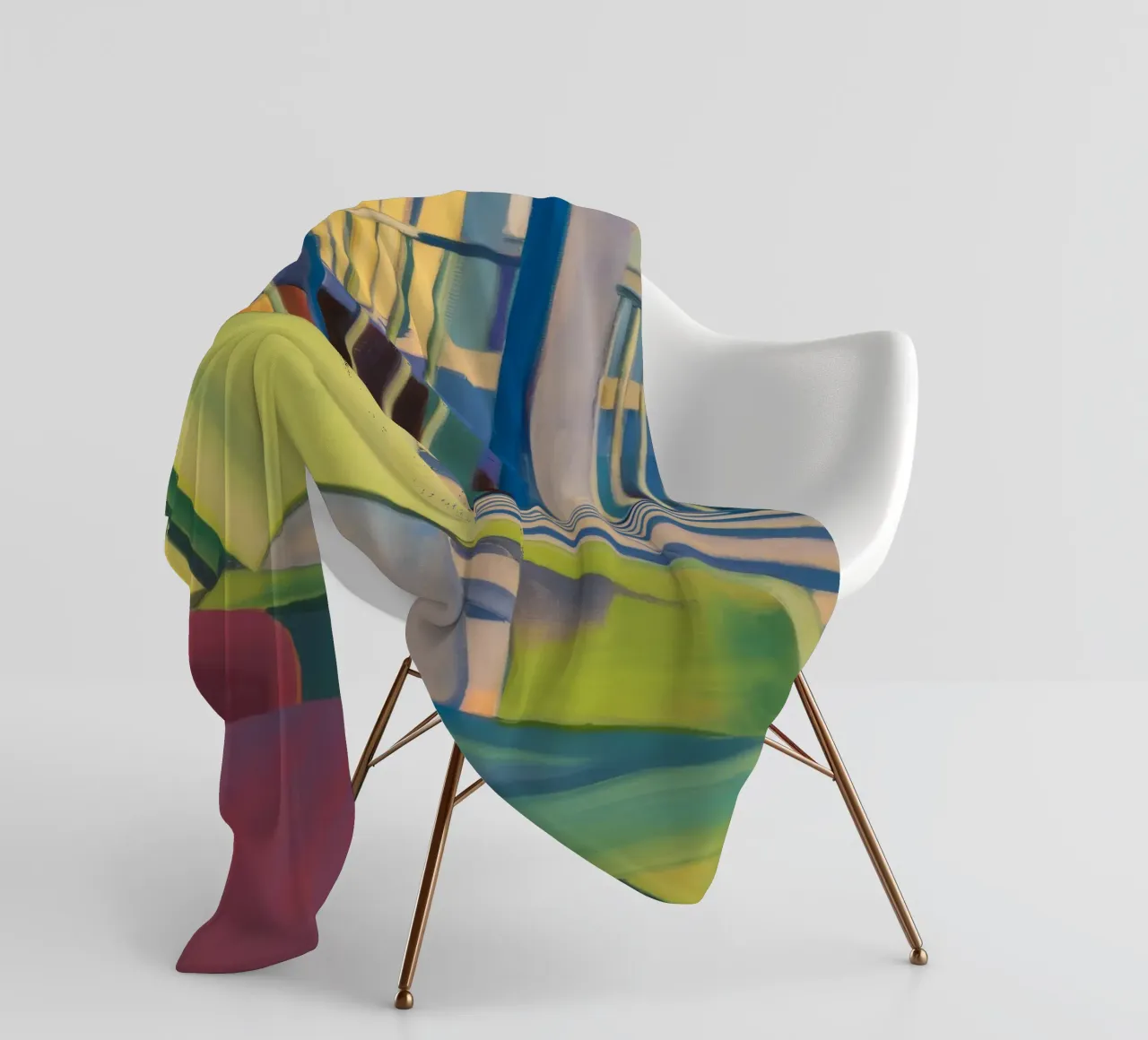 Reverie di luce a righe coperta in pile da Mystic Grain