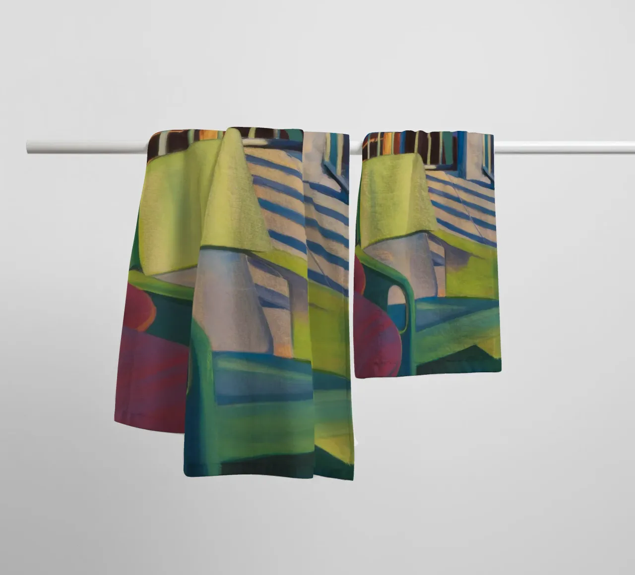 Reverie di luce a righe asciugamano da bagno da Mystic Grain