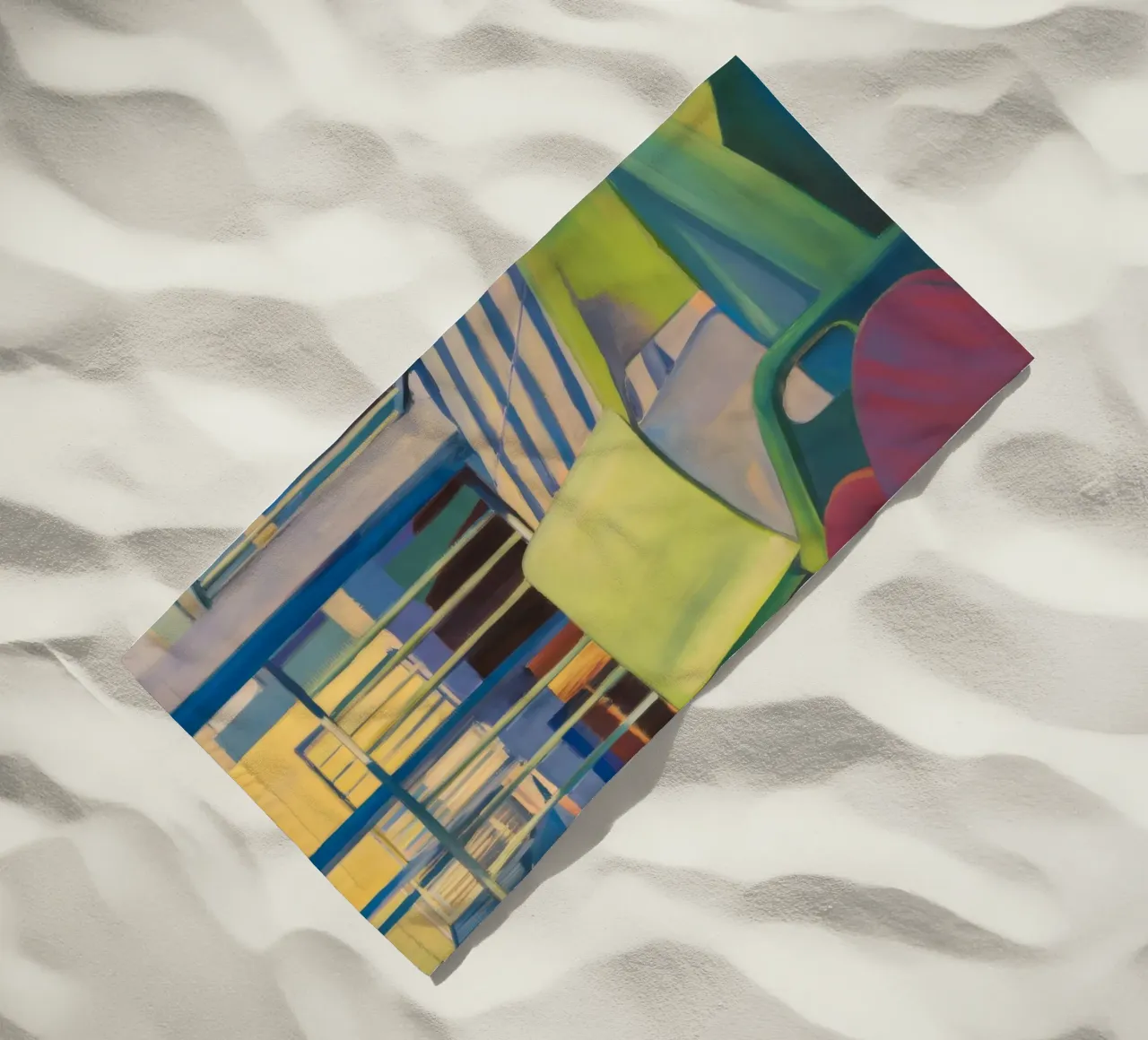 Reverie di luce a righe telo mare da Mystic Grain