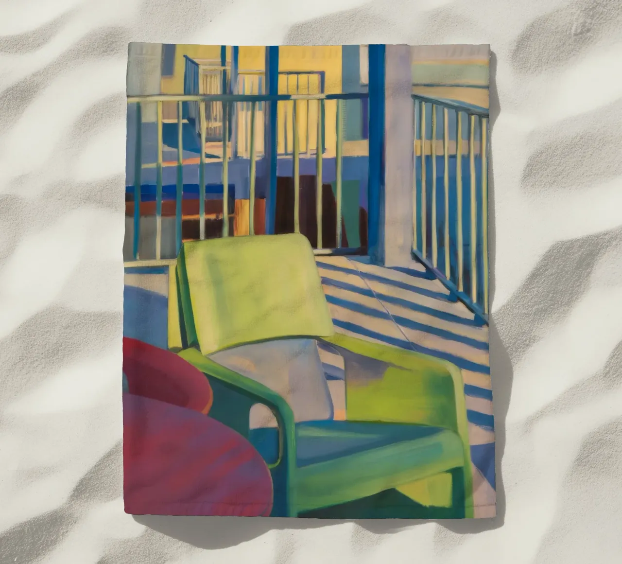 Reverie di luce a righe telo mare da Mystic Grain