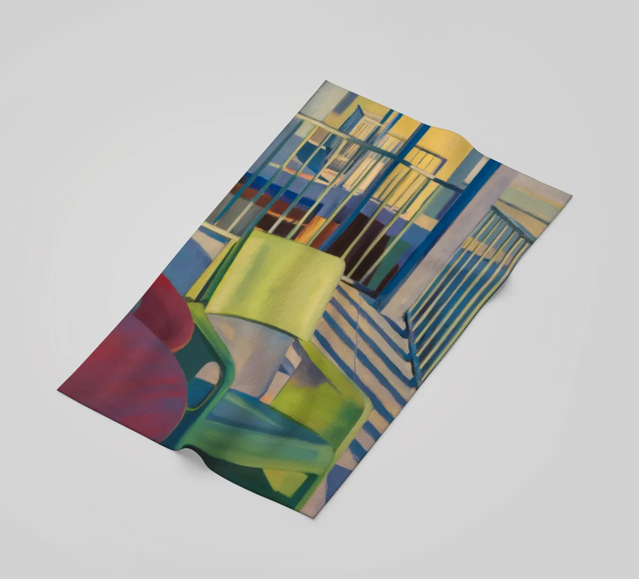 Reverie di luce a righe telo mare da Mystic Grain