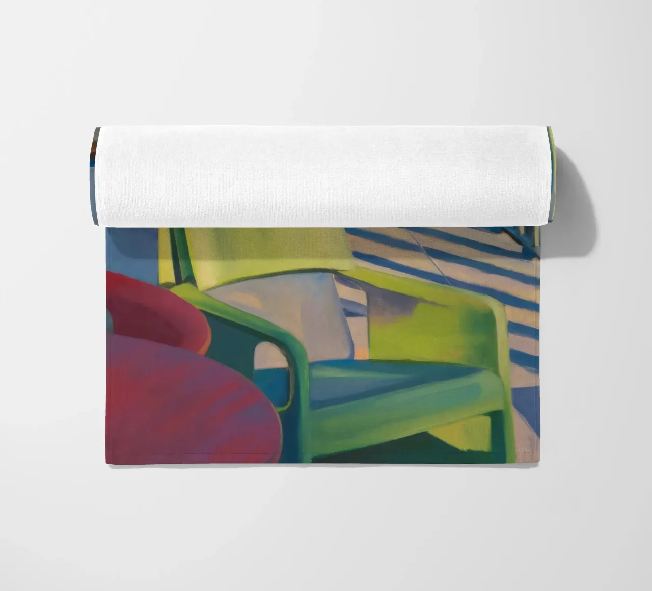 Reverie di luce a righe telo mare da Mystic Grain