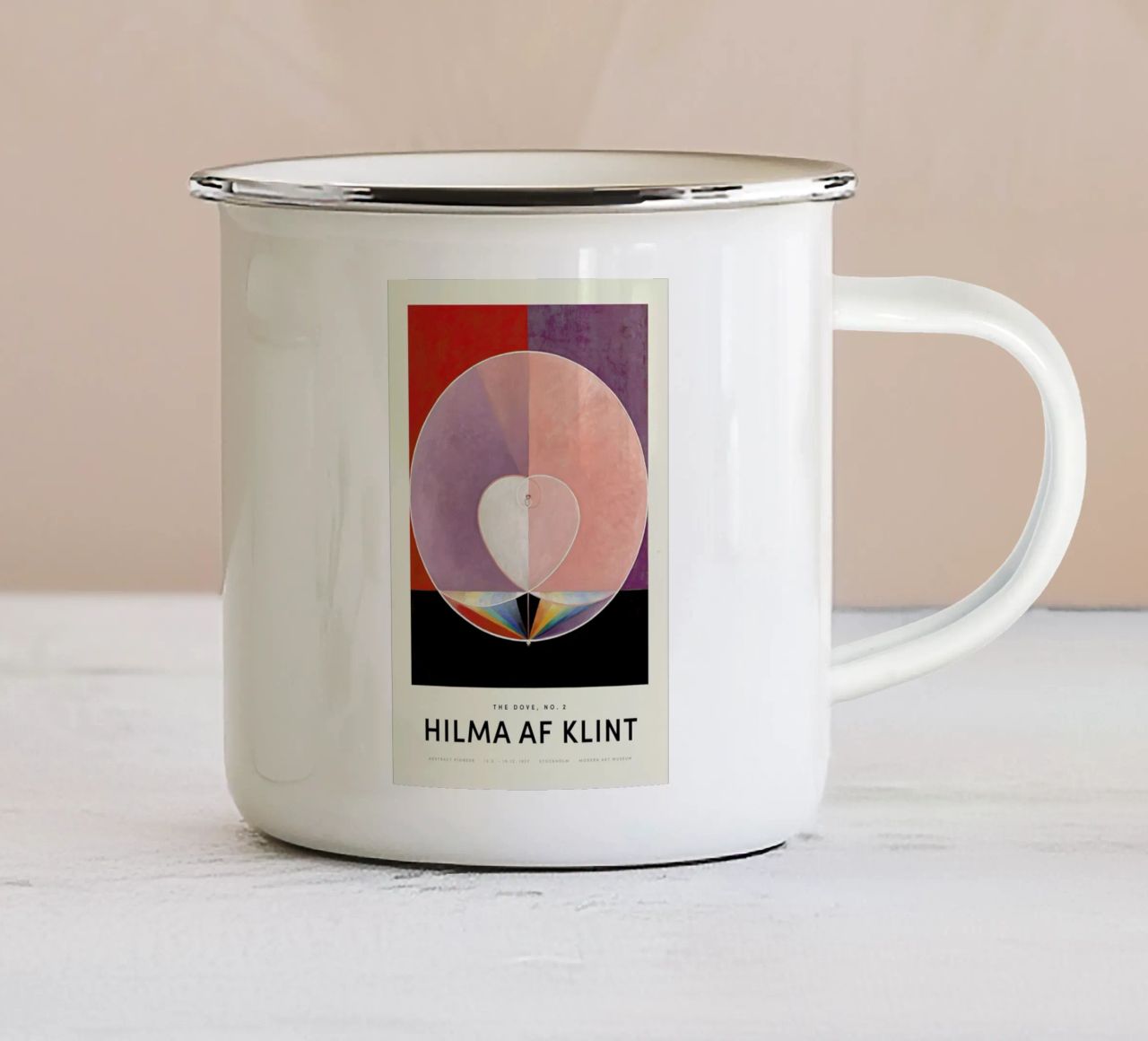 Hilma af Klint - Dove, No. 2 tazza in smalto da Vintage by JUNIQE