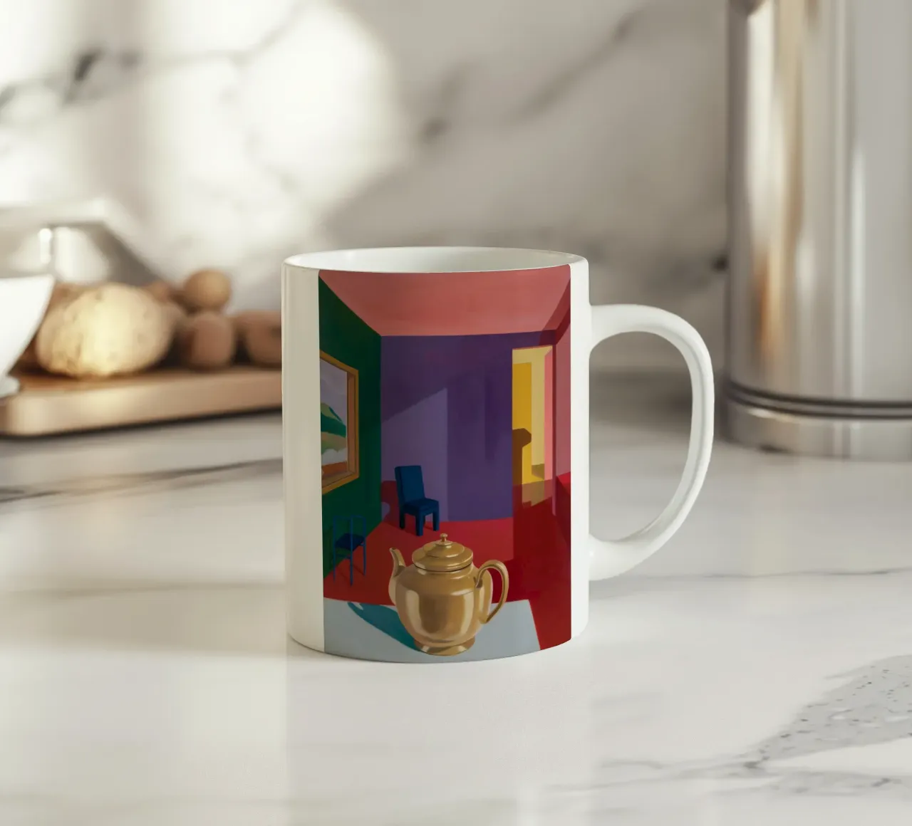 Echi di silenzio dorati tazza in ceramica da Mystic Grain