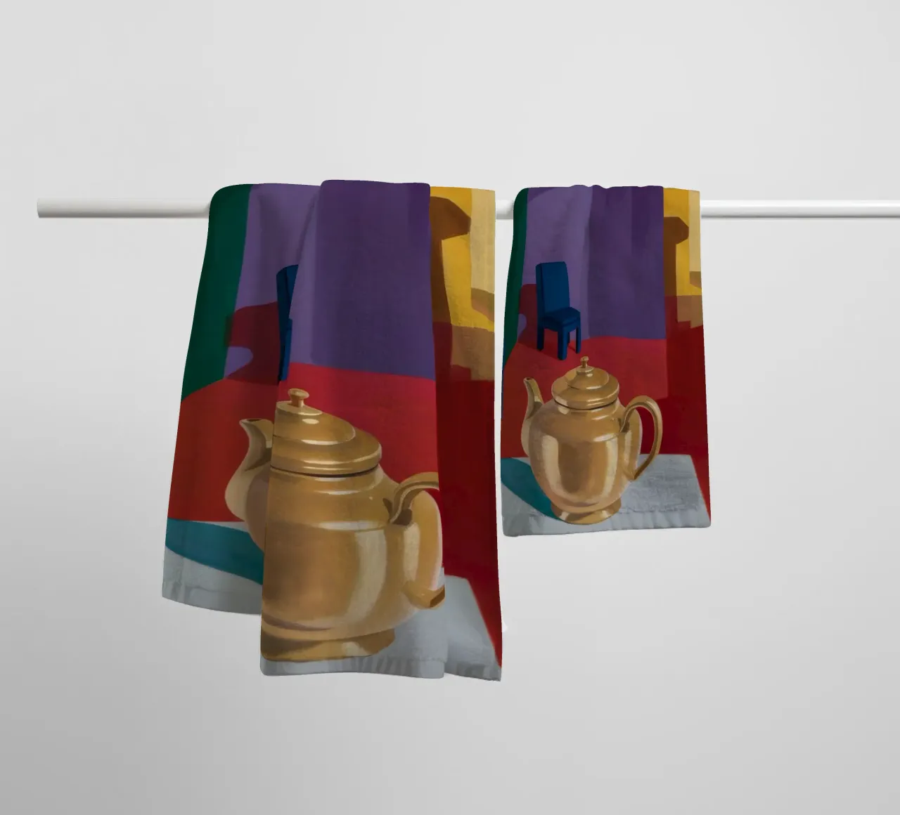 Golden Silence Echoes towel by Mystic Grain