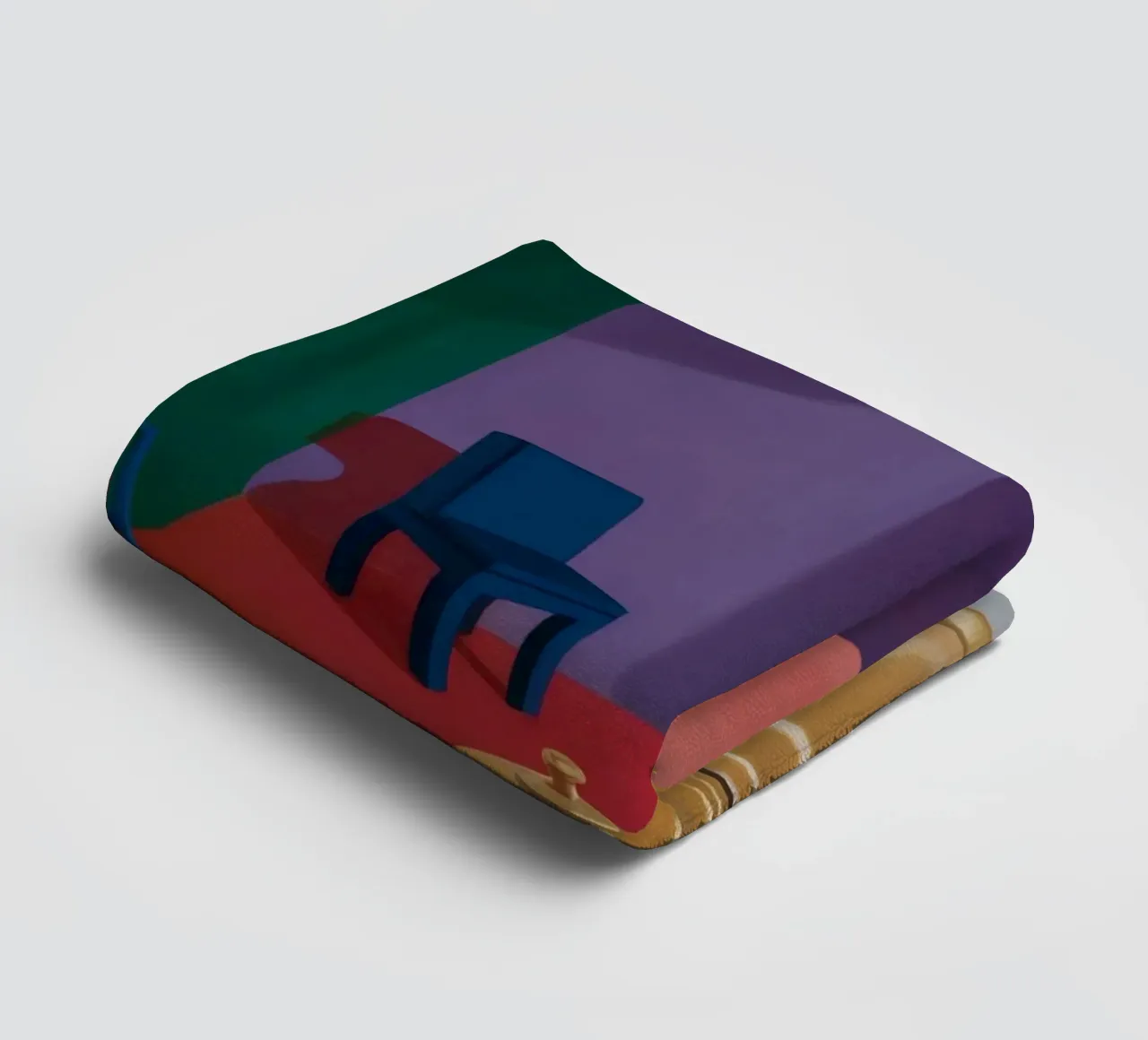 Golden Silence Echoes towel by Mystic Grain