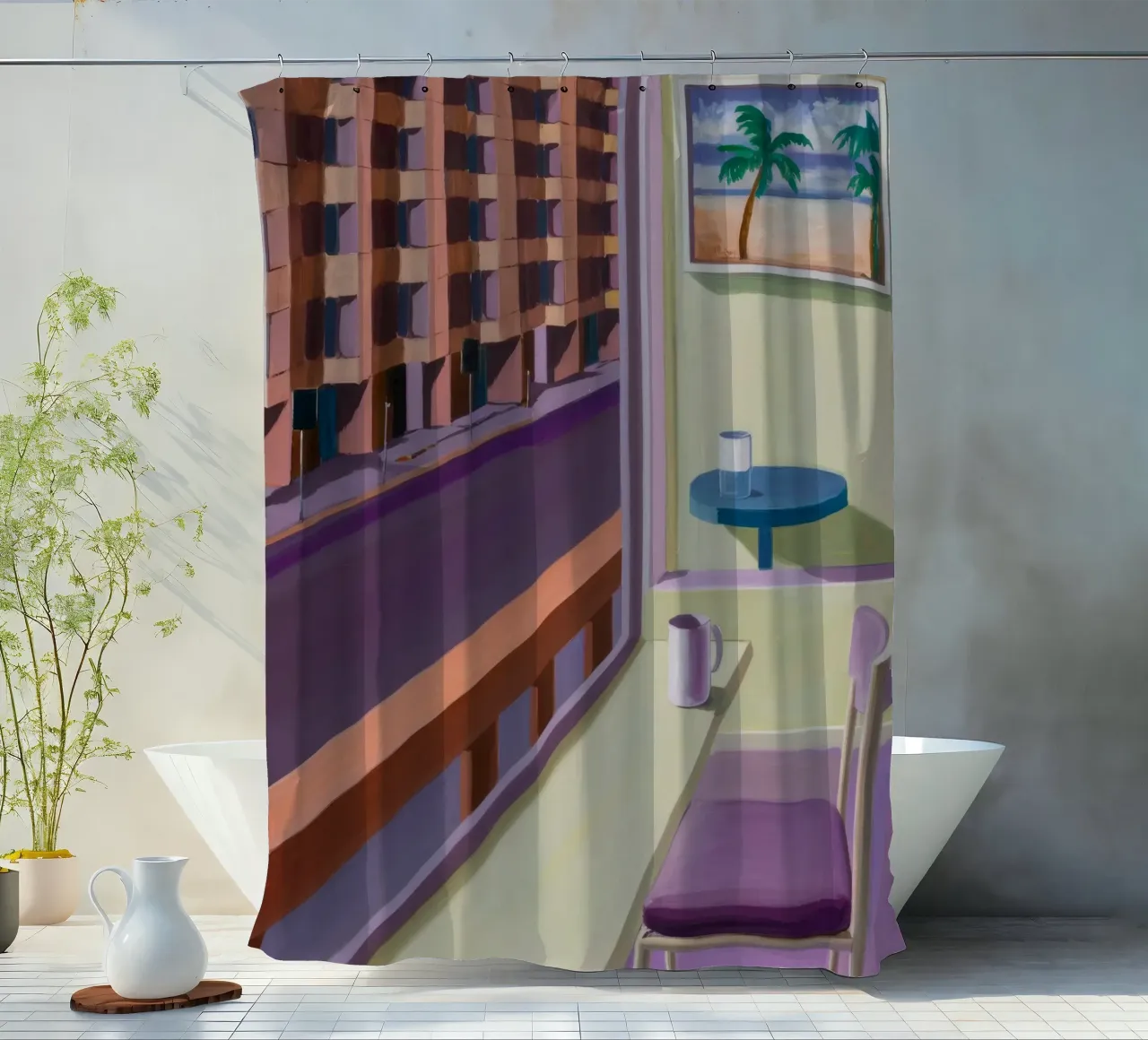 Balcone lineare Tranquillità tenda da doccia da Mystic Grain