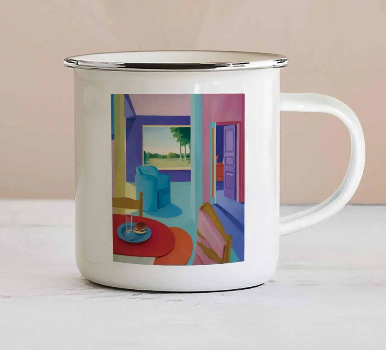 Pausa colazione luminosa tazza in smalto da Mystic Grain
