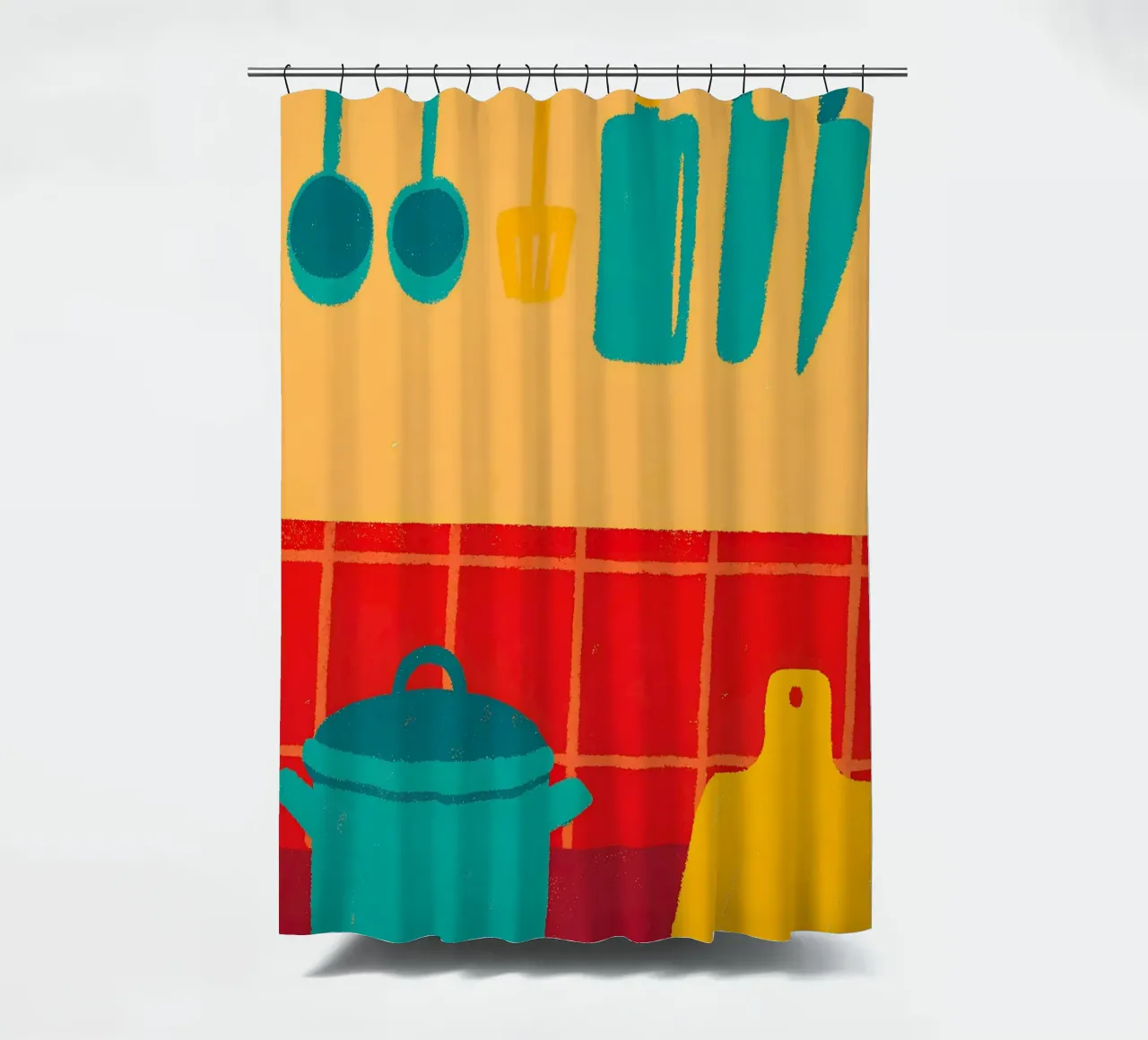 Kitchen equipment shower curtain by PERSONAL TOUCH