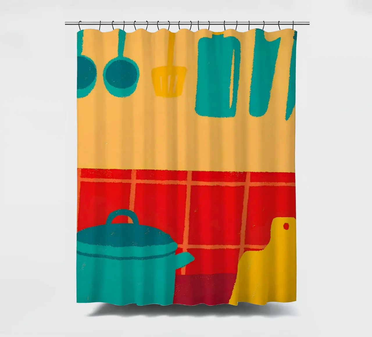 Kitchen equipment shower curtain by PERSONAL TOUCH