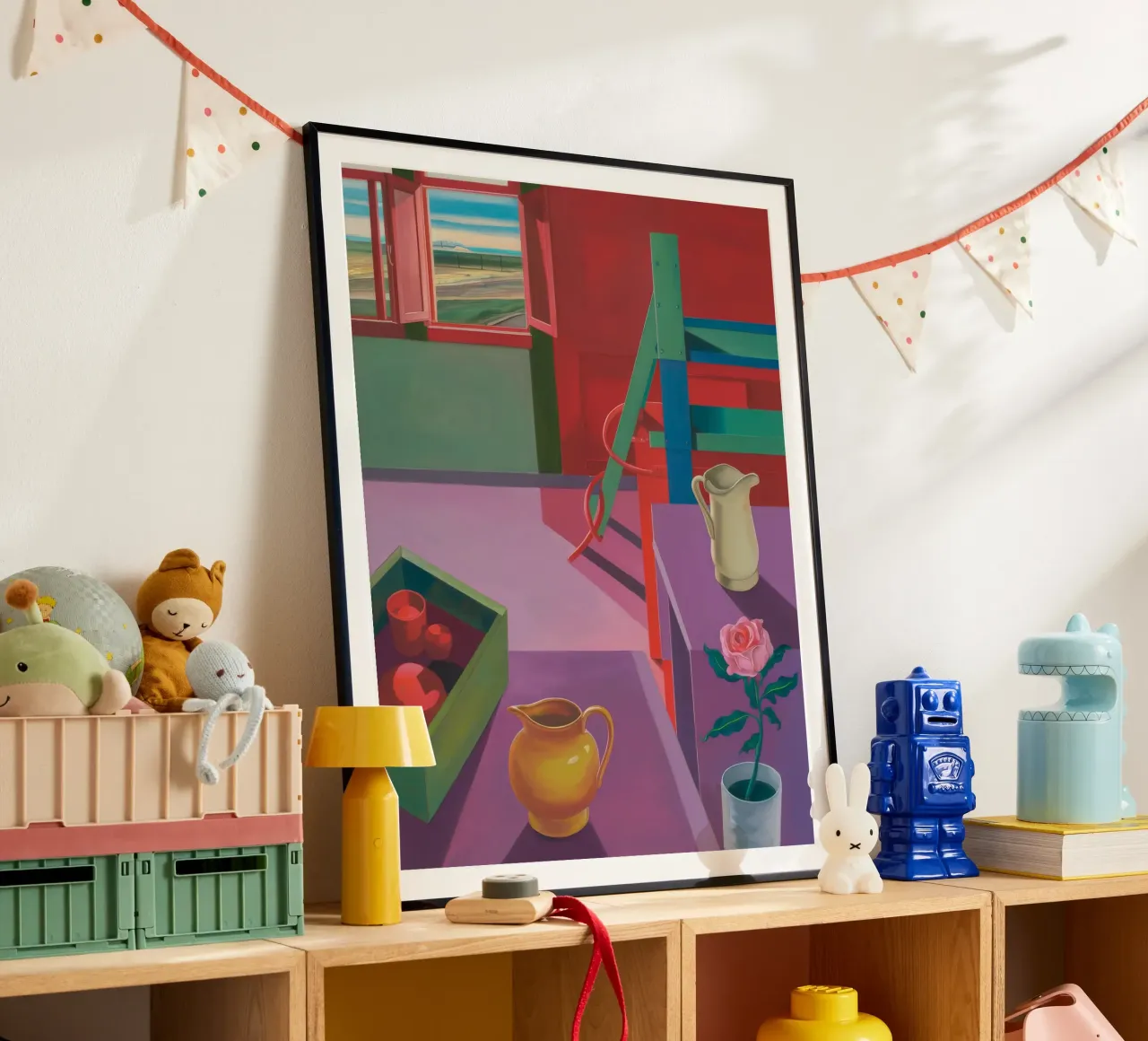 Serenata del vaso cremisi poster con telaio in plastica da Mystic Grain