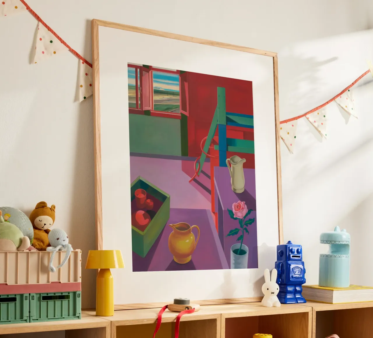 Serenata del vaso cremisi poster con telaio in plastica da Mystic Grain
