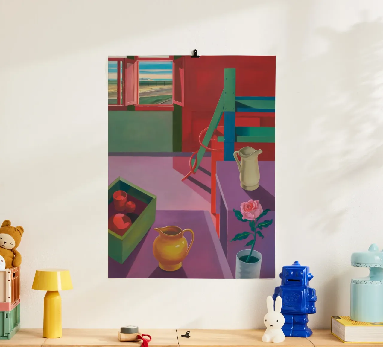 Serenata del vaso cremisi poster con telaio in plastica da Mystic Grain