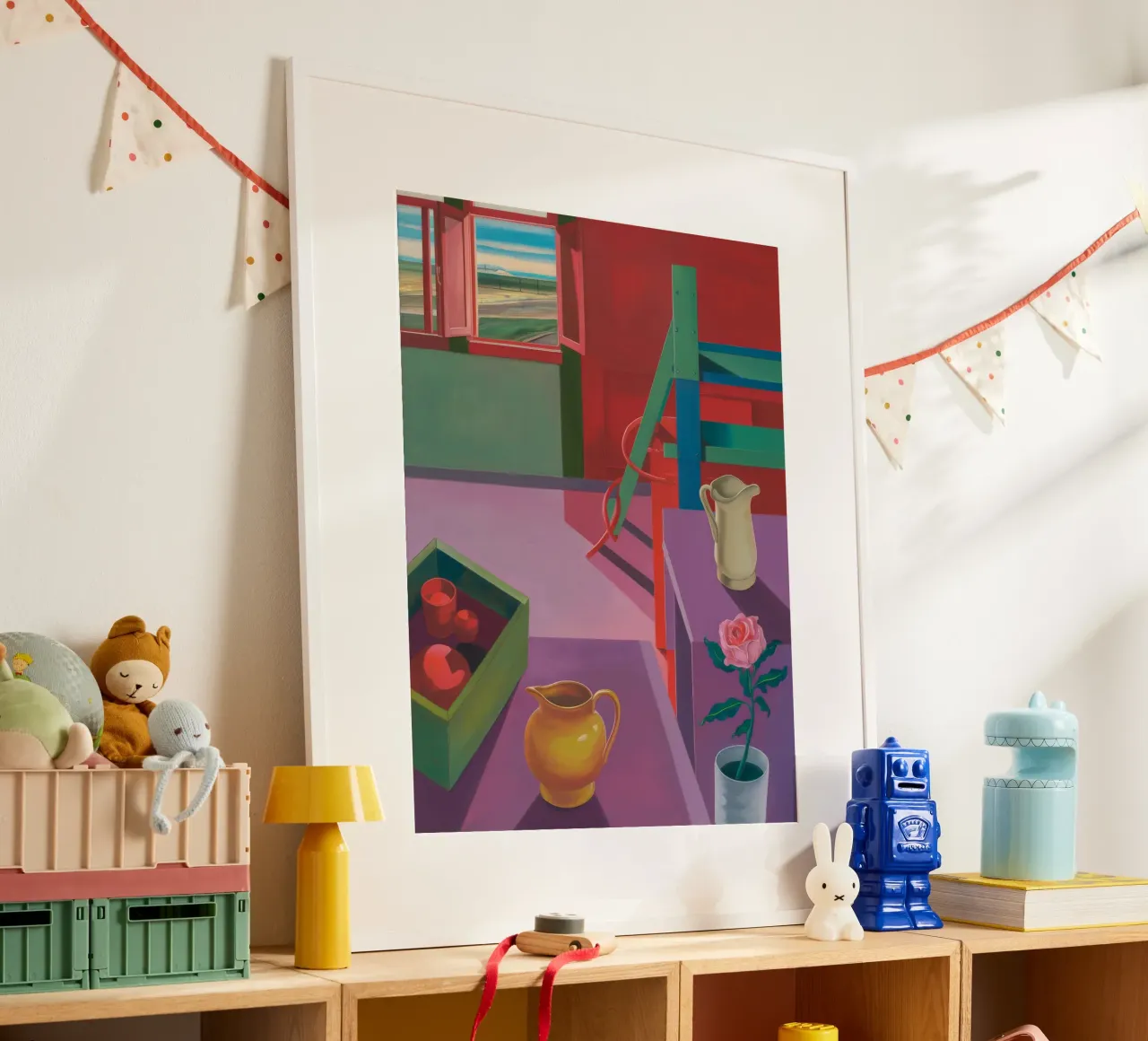 Serenata del vaso cremisi poster con telaio in plastica da Mystic Grain