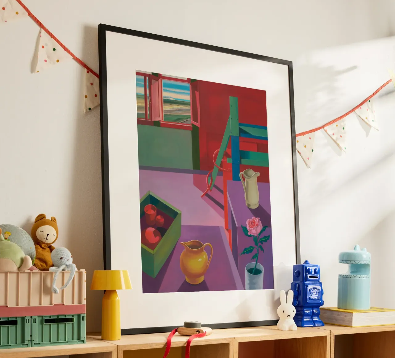 Serenata del vaso cremisi poster con telaio in plastica da Mystic Grain