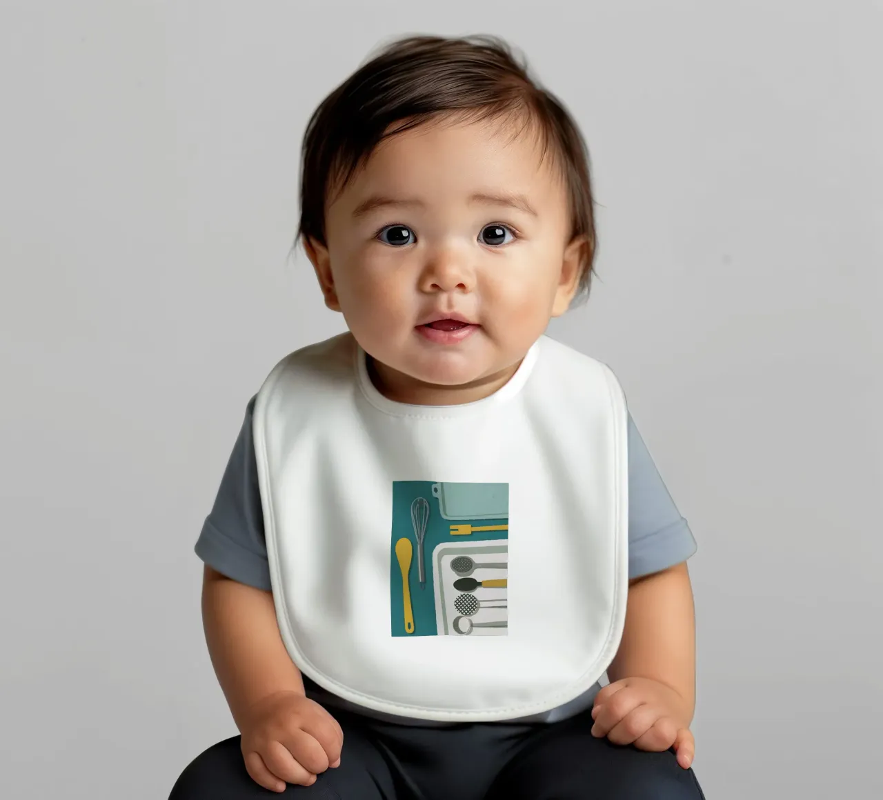 Kitchen equipment baby bib by PERSONAL TOUCH