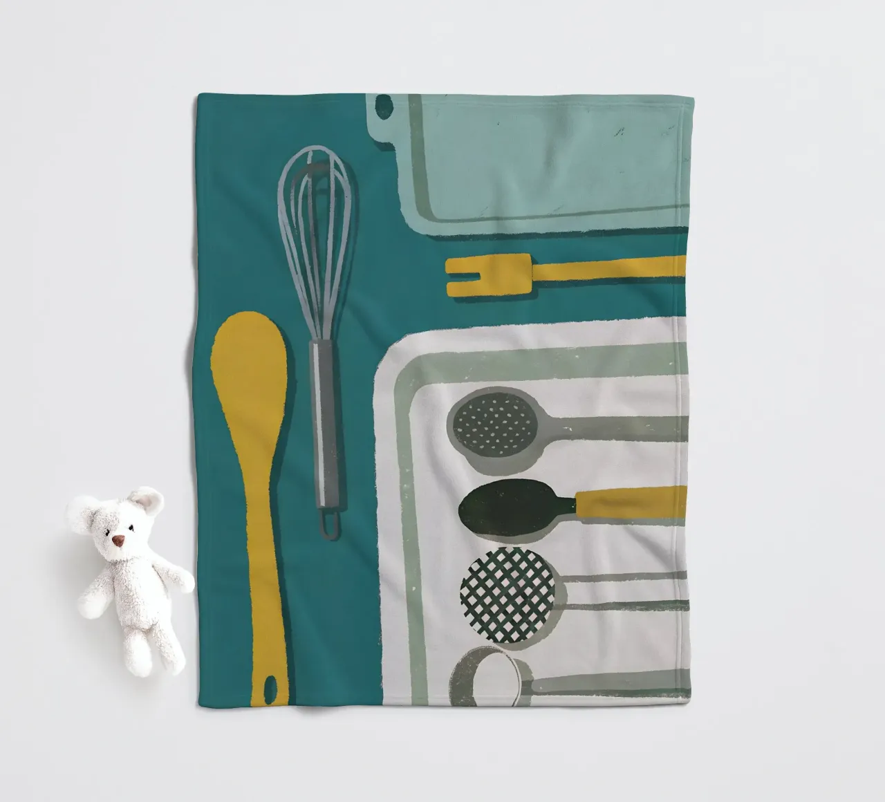 Kitchen equipment fleece blanket by PERSONAL TOUCH