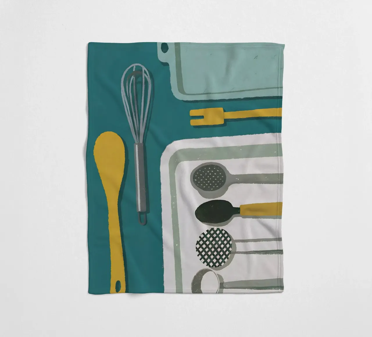 Kitchen equipment fleece blanket by PERSONAL TOUCH