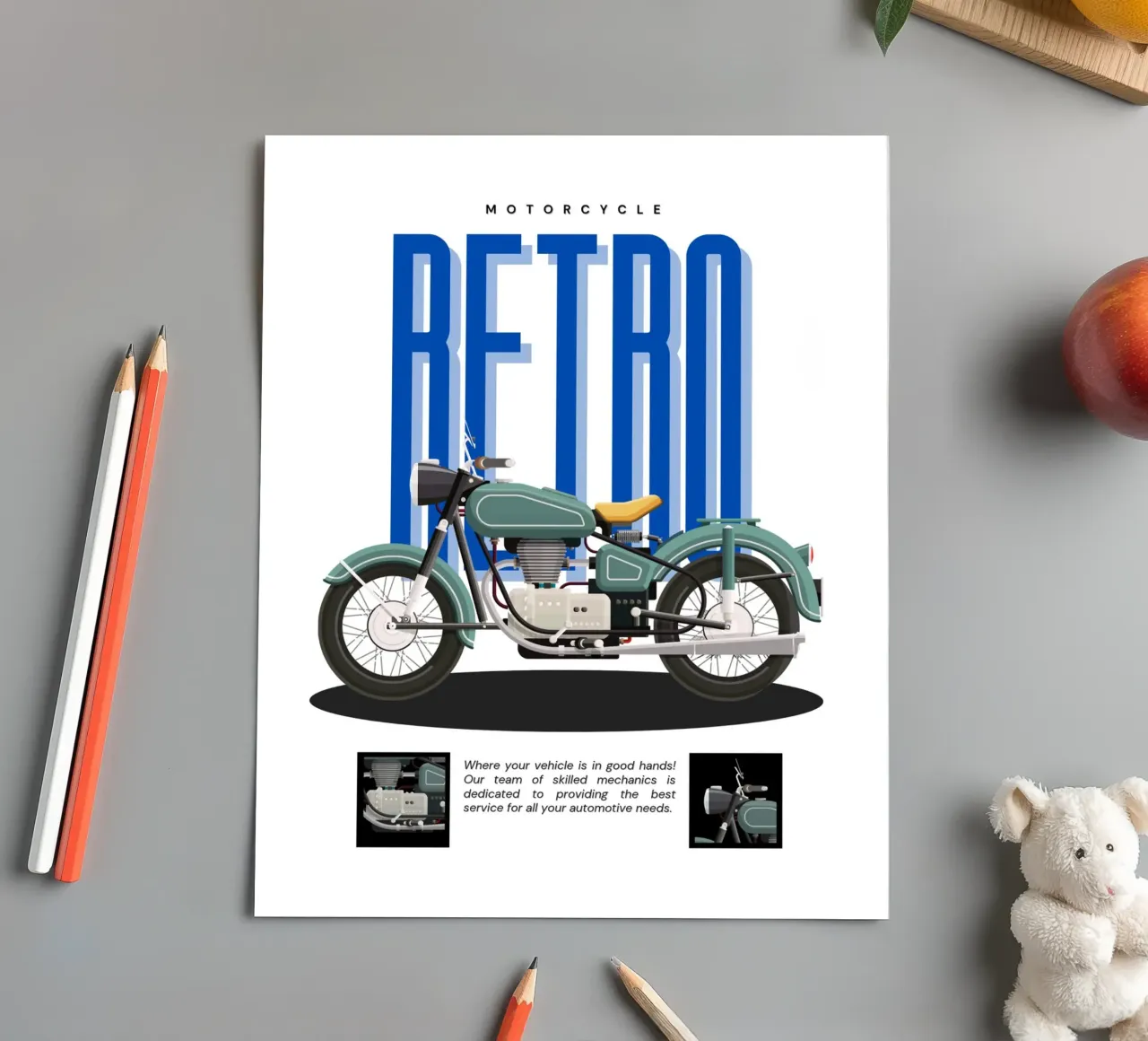 Motorcycle retro sticker sheet by Agnazarshop