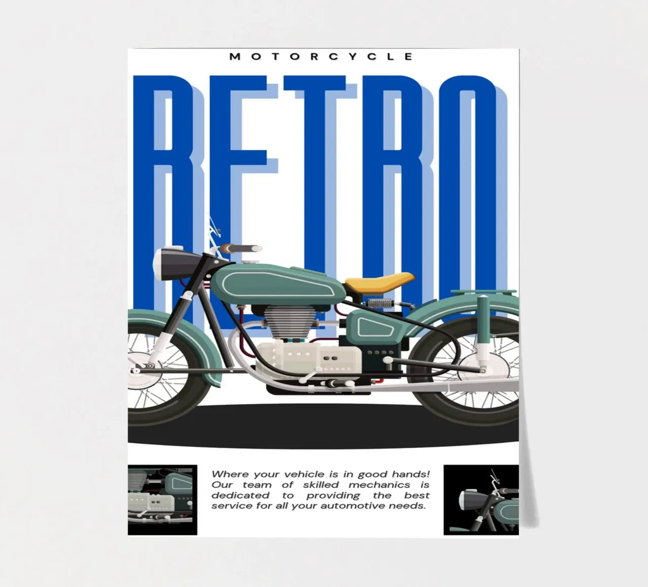 Motorcycle retro sticker sheet by Agnazarshop