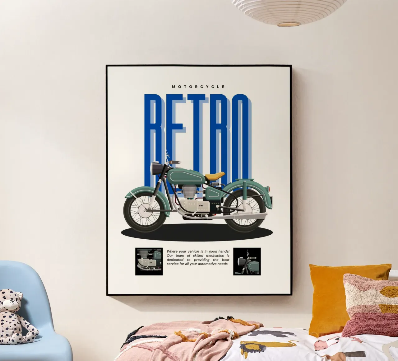 Motorrad retro Acryl-Glas von Agnazarshop