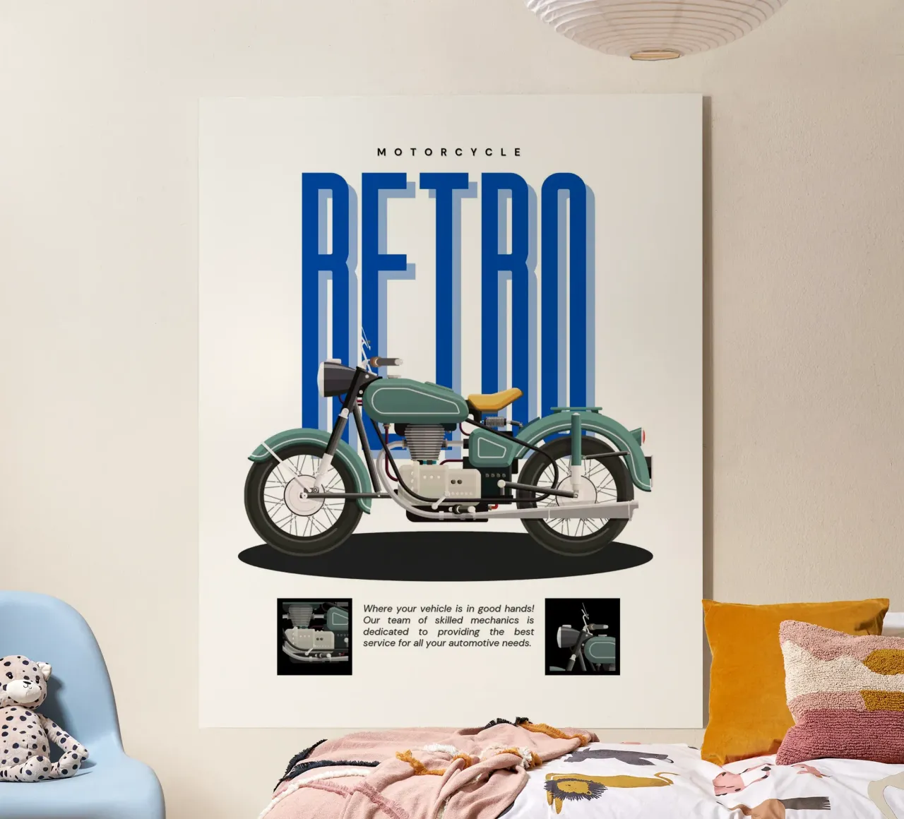 Motorrad retro Acryl-Glas von Agnazarshop