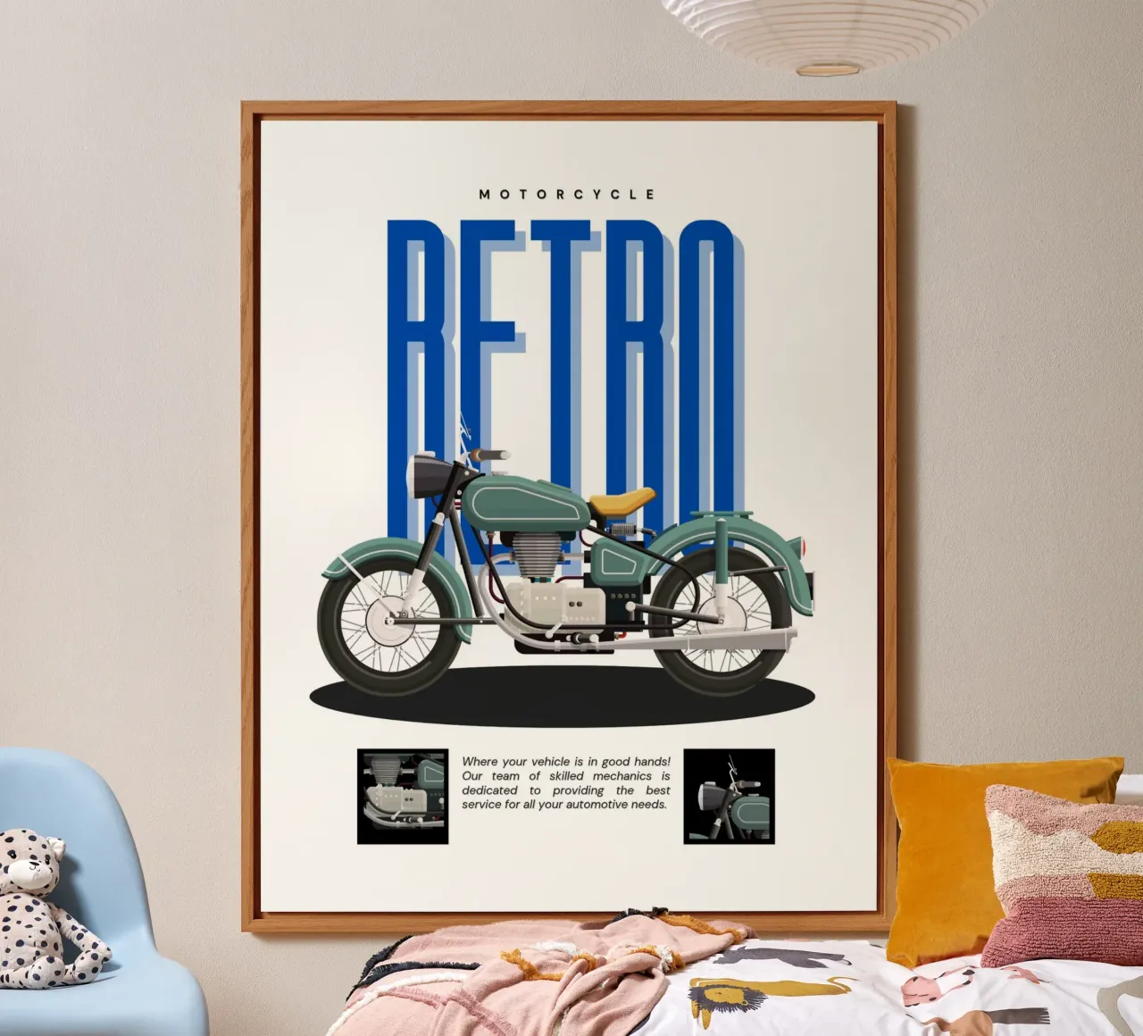 Motorcycle retro alu-dibond by Agnazarshop