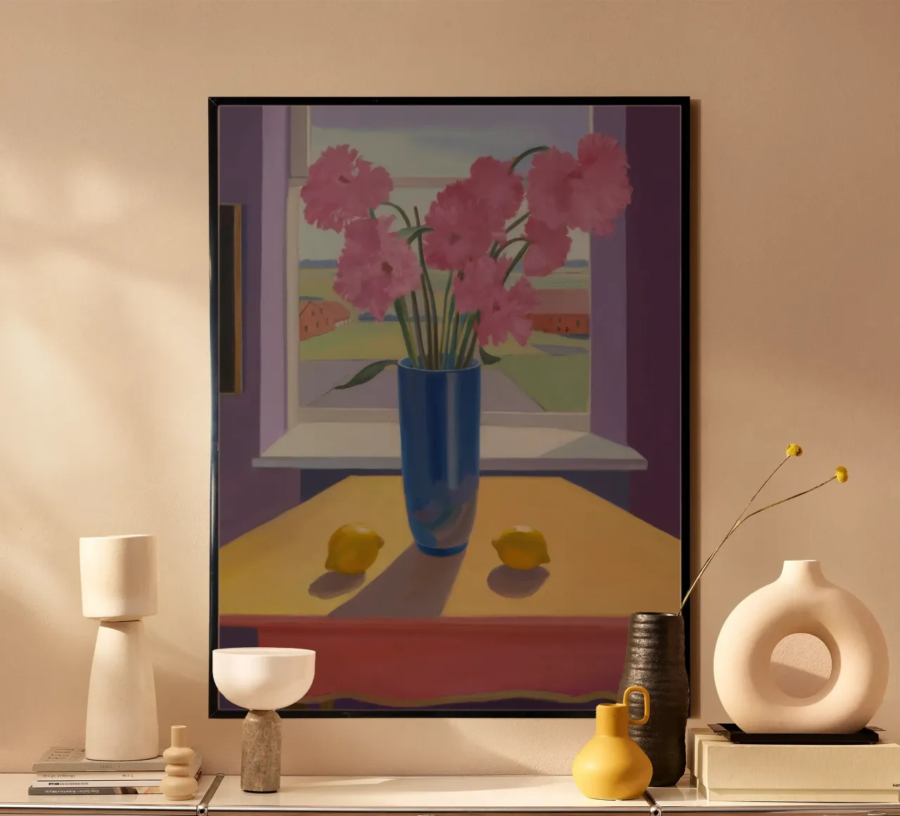 Petalo di luce Solitudine poster con telaio in plastica da Mystic Grain