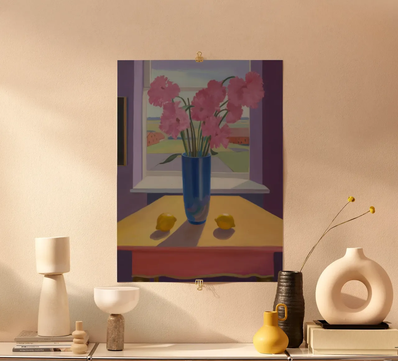 Petalo di luce Solitudine poster con telaio in plastica da Mystic Grain