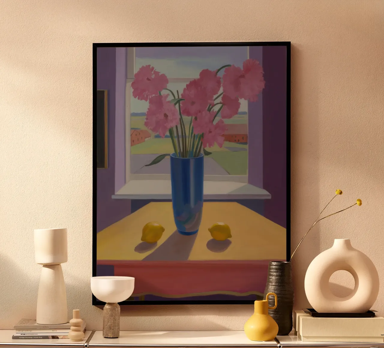 Petalo di luce Solitudine poster con telaio in plastica da Mystic Grain