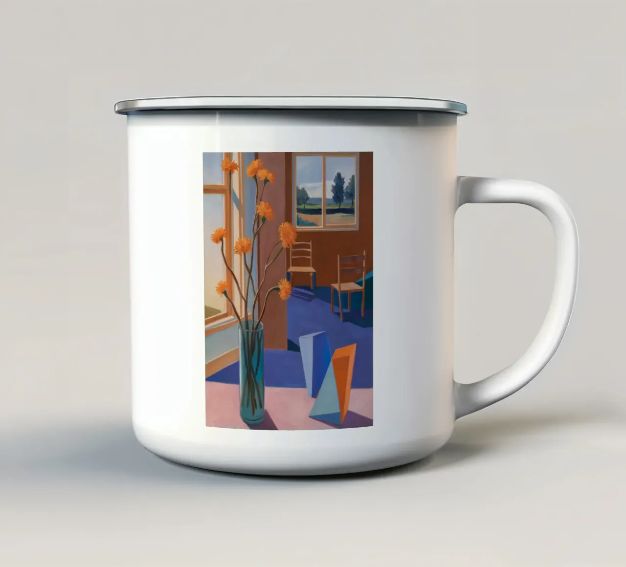 Fiore geometrico Tranquillo tazza in smalto da Mystic Grain