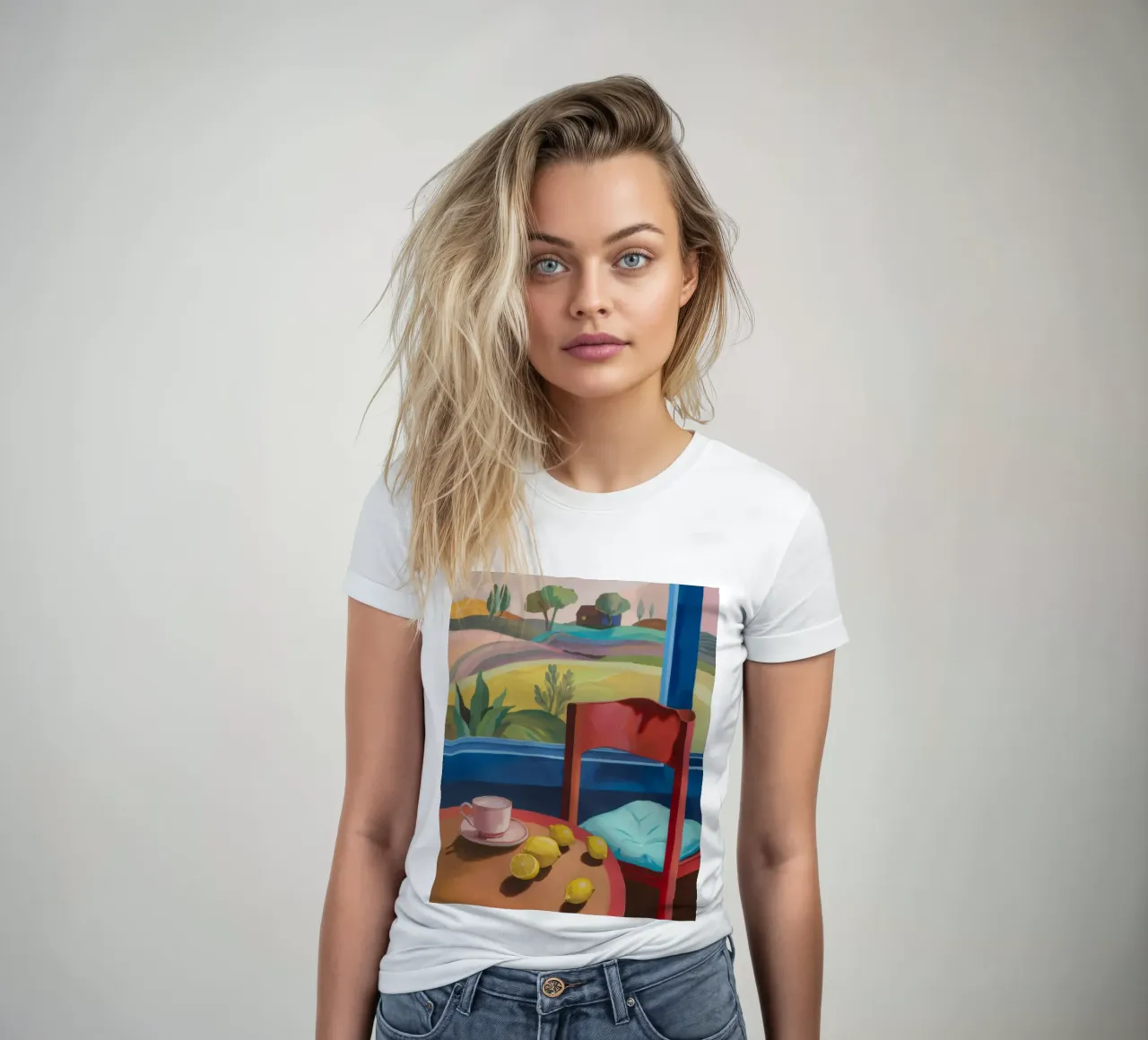 Lemon Cup Memory women's fitted t-shirt by Mystic Grain